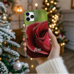 High-Poly-Rose in voller Blüte - Künstlerische Han iPhone 16 Pro Hülle