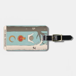 High Priestess tarot card Crown Pomegranate Gepäckanhänger