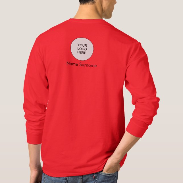 High Red Add Upload Logo hier Mens Modern T-Shirt (Rückseite)
