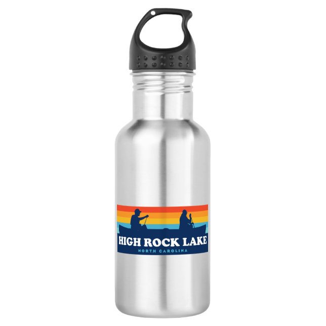 High Rock Lake North Carolina Canoe Edelstahlflasche (Vorderseite)