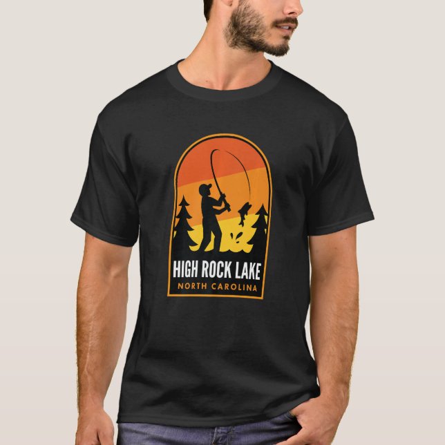High Rock Lake North Carolina Fishing Premium T-Shirt (Vorderseite)
