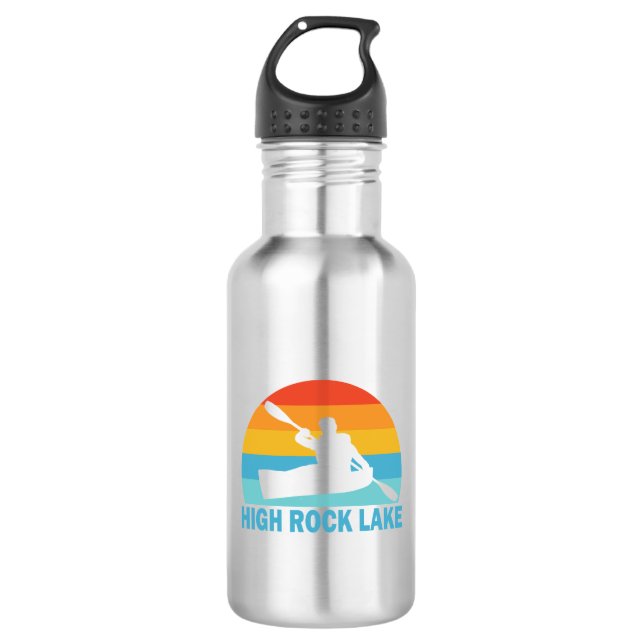 High Rock Lake North Carolina Kayak Edelstahlflasche (Vorderseite)