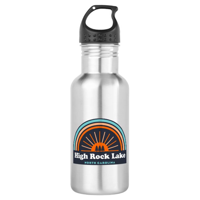 High Rock Lake North Carolina Rainbow Edelstahlflasche (Vorderseite)