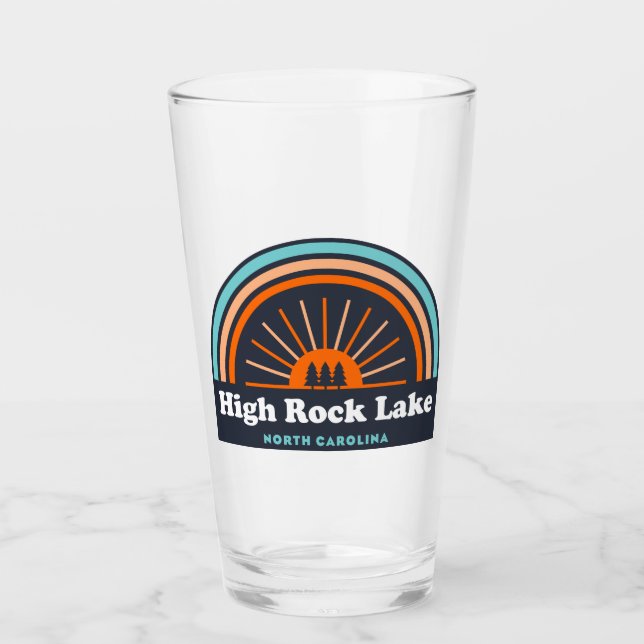 High Rock Lake North Carolina Rainbow Glas (Vorderseite)