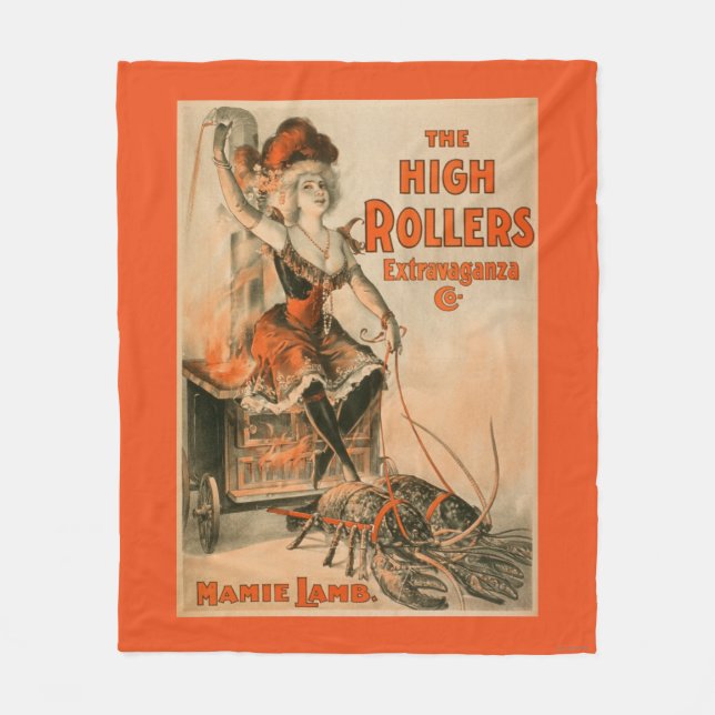 High Roller-Extravaganz "Mamie Lamm-" Spiel Fleecedecke (Vorderseite)