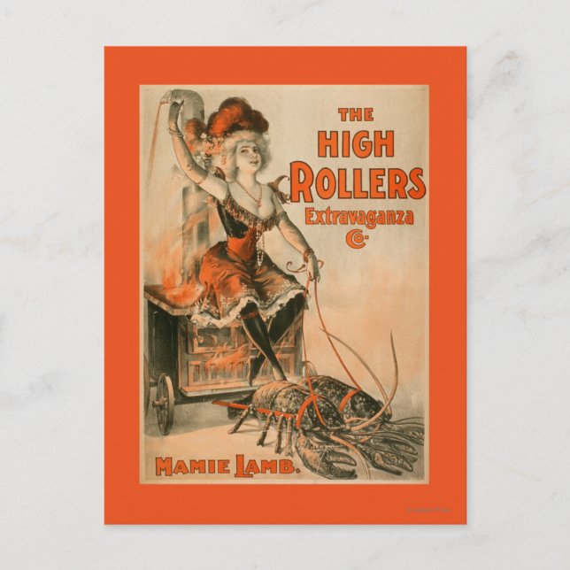 High Rollers Extravaganza "Mamie Lamb"-Spiel Postkarte (Vorderseite)