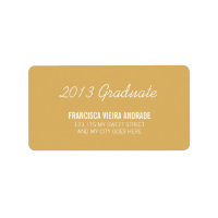 High School Abschluss 2013 Graduate Gold White