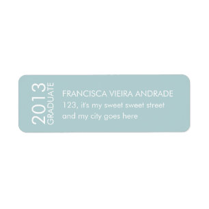 High School Abschluss 2013 Vertical Blue White