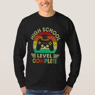High School Abschluss Level Complete Video Games T-Shirt