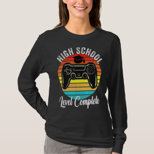 High School Abschluss Level Complete Video Games T-Shirt