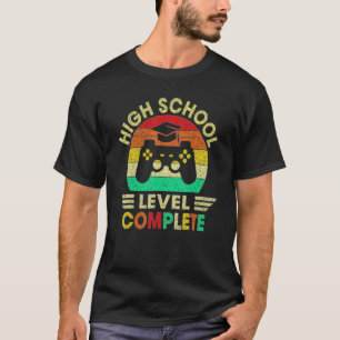 High School Abschluss Level Complete Video Games T-Shirt