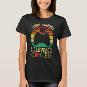High School Abschluss Level Complete Video Games T-Shirt