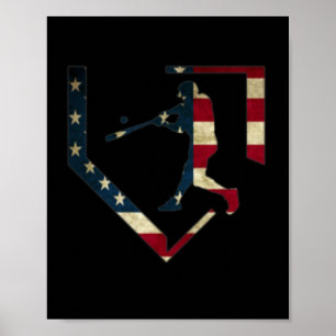 High School Baseball-Saison College Ball Spieler W Poster