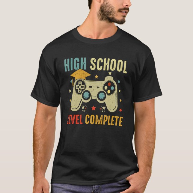 High School Complete Abschluss Gamer Class T-Shirt (Vorderseite)