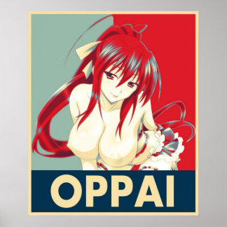 High School DxD Akeno Himejima Oppai Pop Kunst, Di Poster