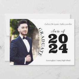 High School Graduate Modern Simple Abschluss Ankündigung