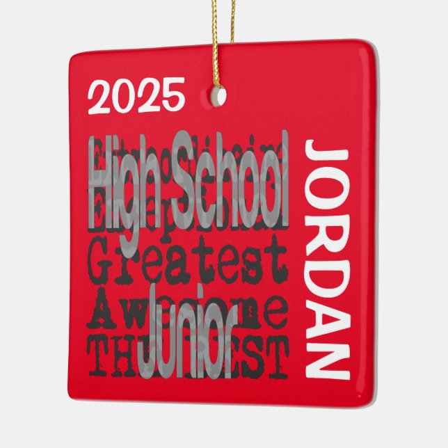 High School Junior Extraordinaire CUSTOM Keramikornament (Links)