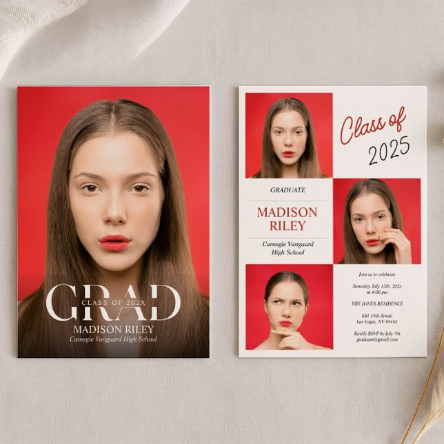 High School Photo Graduation Invitation Einladung (Von Creator hochgeladen)