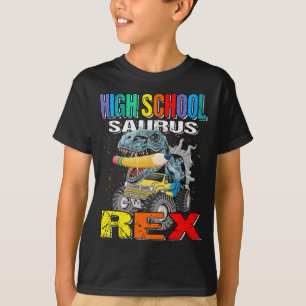 High School Saurus Rex Dinosaur High School T-Shirt