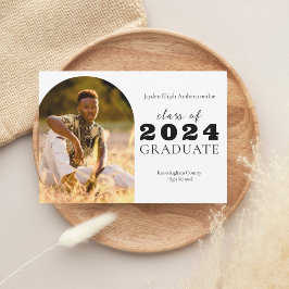 High School Senior Arch Ein-Foto-Abschluss Ankündigung