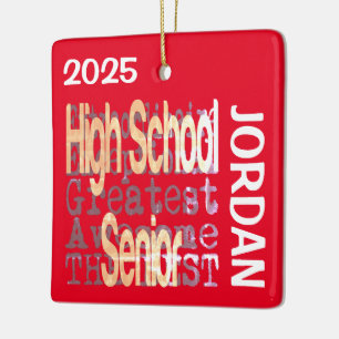 High School Senior Extraordinaire INDIVIDUELL Keramikornament