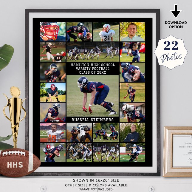 High School Senior Sports 22 Foto Collage Poster (Von Creator hochgeladen)
