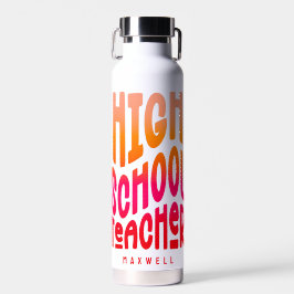 High School Teacher Red Orange Ombre Trinkflasche