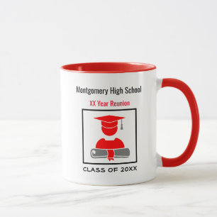 High School Wiedersehen Custom Black Red Tasse