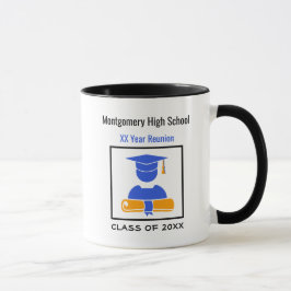 High School Wiedersehen Custom Blue und Orange Tasse