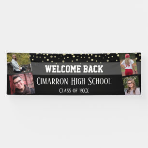 High School Wiedersehen Foto Gray Confetti Party Banner
