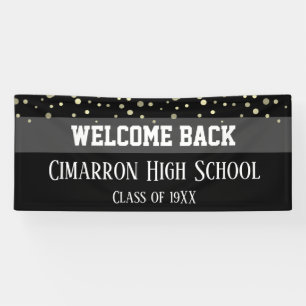 High School Wiedersehen Party Black Confetti Banner