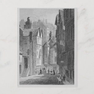 High School, Wynd, Edinburgh, graviert von Postkarte