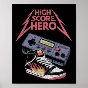 High Score Held Retro-Gaming-Gamer Poster