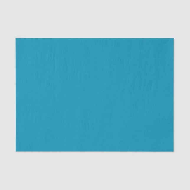 High Seas Saturated Blue Deep Rich Aqua Solid Seidenpapier (Vorderseite)