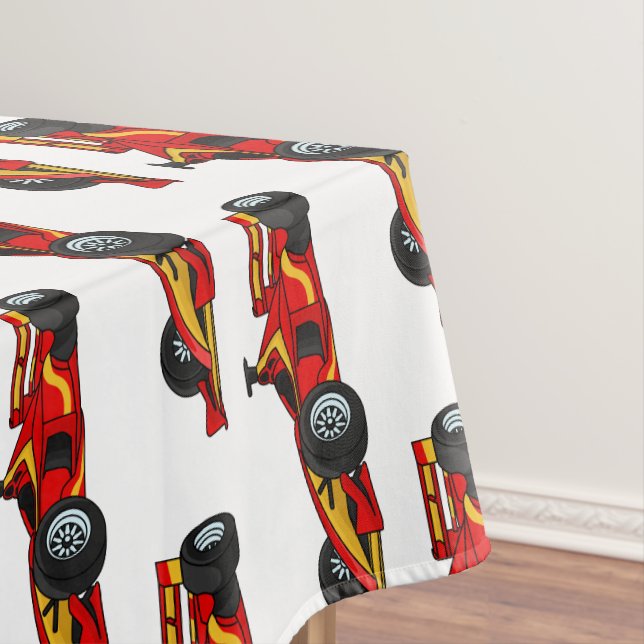 High speed racing cars cartoon illustration tischdecke (Beispiel)