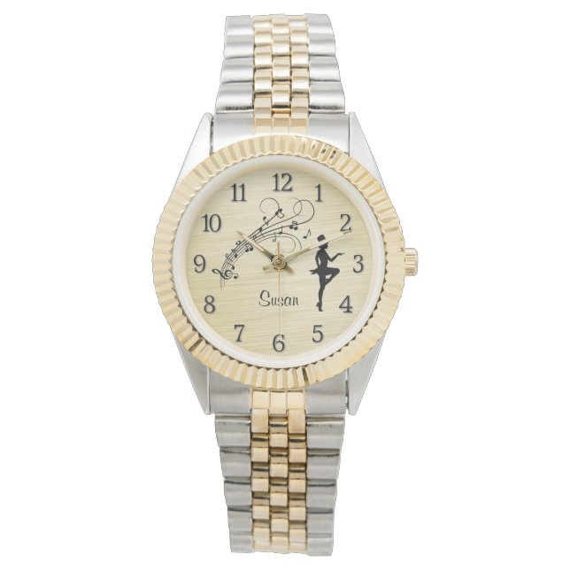 High Step Stach Tänzer Personalisierten Zahlen Armbanduhr (Vorderseite)