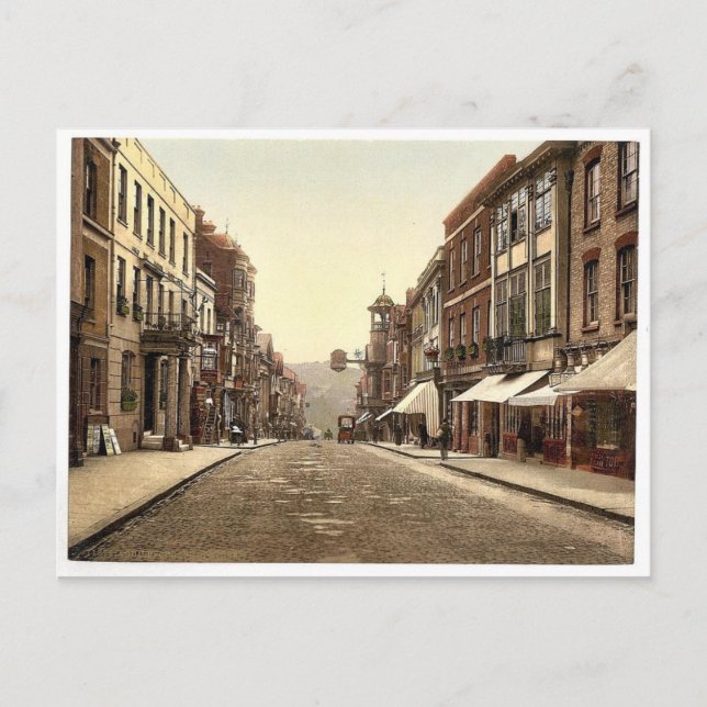High Street, Guildford, England classic Fotochrom Postkarte (Vorderseite)