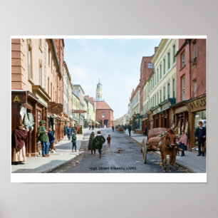 High Street Kilkenny c1895 Irland Poster