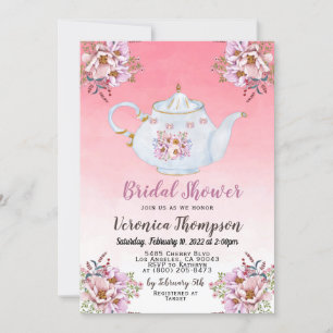 High Tea Party Bridal Dusche Einladung