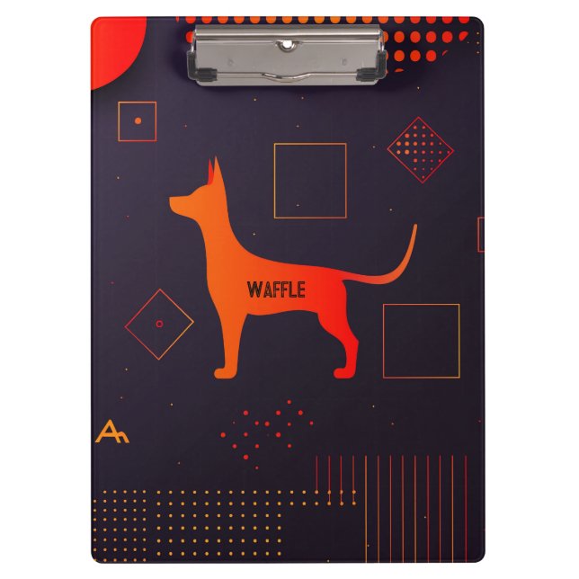 High Tech Maßgeschneiderter Hund Klemmbrett (Vorderseite)