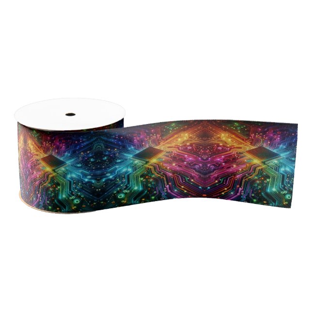 High-Tech-Regenbogen-Schaltplatinenband Ripsband (Spule)