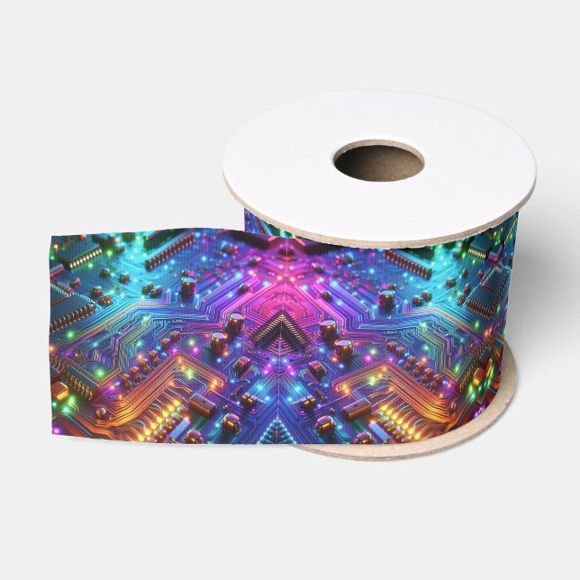 High Tech Regenbogen-Schaltplatinenband Ripsband (Spule)