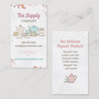 High Tee Set Business Card Visitenkarte