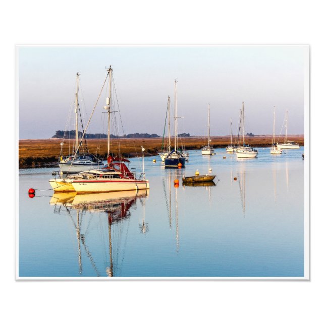  High tide in the harbour on a calm evening. Fotodruck (Vorne)