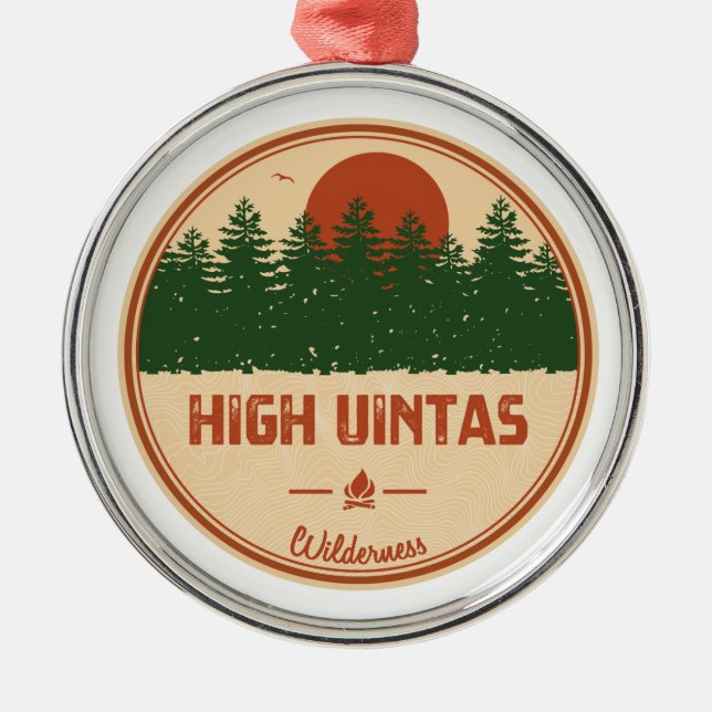 High Uintas Wilderness Utah Ornament Aus Metall (Vorne)