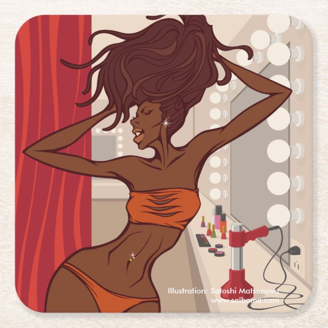 High Voltage Rechteckiger Pappuntersetzer (Vorderseite)