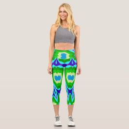High Waisted Capris, ein trendiges, vielfarbiges D Capri Leggings