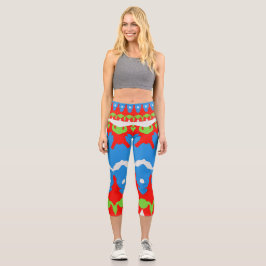 High Waisted Capris, ein trendiges, vielfarbiges D Capri Leggings