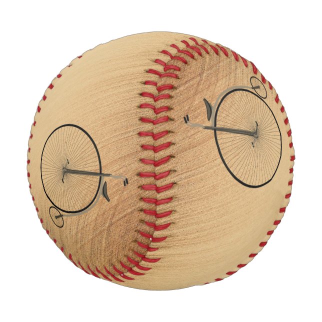 High-Wheel Antique Bicycle Rustic Baseball (Schrägansicht)