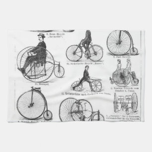 High Wheeler Bicycle Penny Farthing Küchentuch